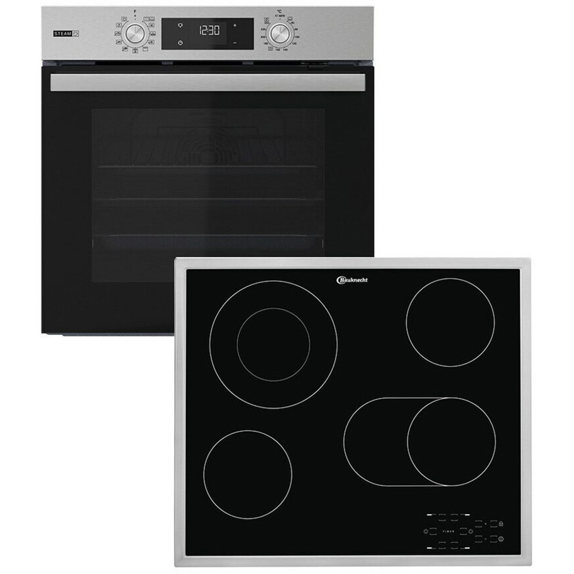 Bauknecht BAKO 760 Steam IN - Hochwertiger Einbaubackofen (BBA2S85HU1I + CTAR 9642 IN)