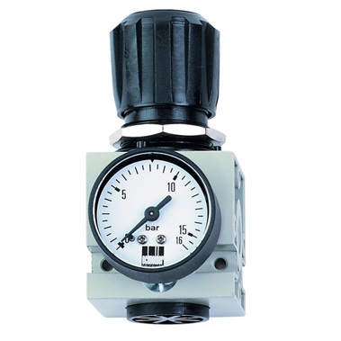Druckminderer DM 3/8" mit Manometer G1/8" und Anschlussgewinde G3/8" Druckminderer DM 3/8" mit Manometer G1/8" und Anschlussgewinde G3/8"