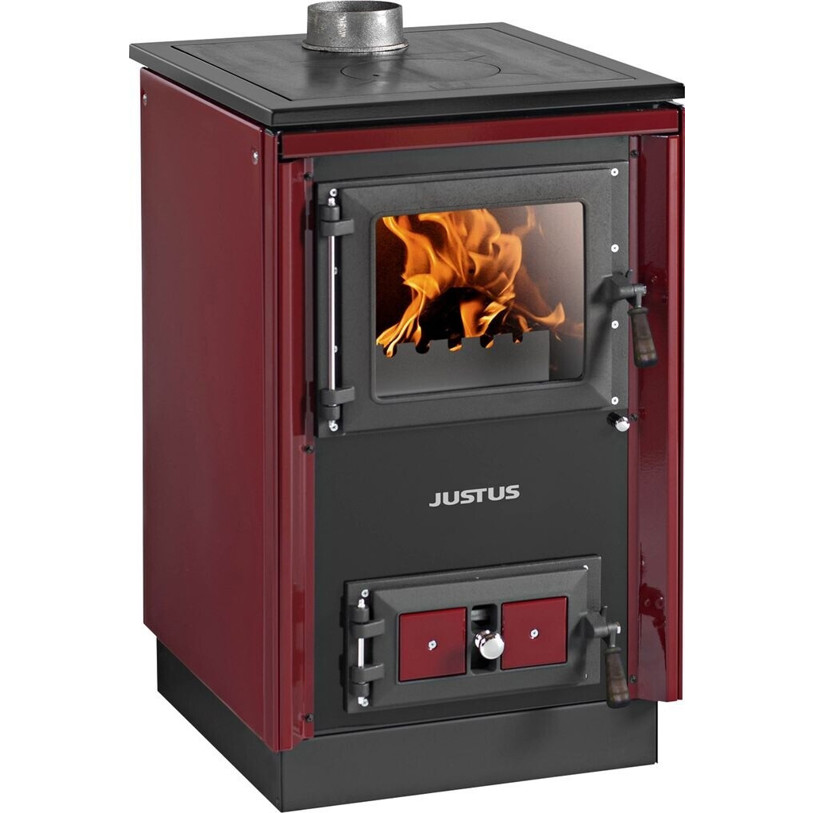 Justus Rustico-50 2.0 Scheitholzherd - 7,0 kW - Bordeaux