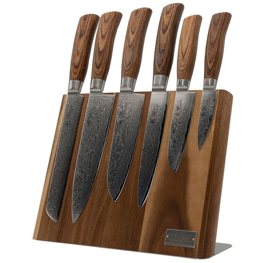 Wakoli Edib Pro Damastmesser-Set (6-teilig) mit Messerblock Wakoli Edib Pro Damastmesser-Set (6-teilig) mit Messerblock