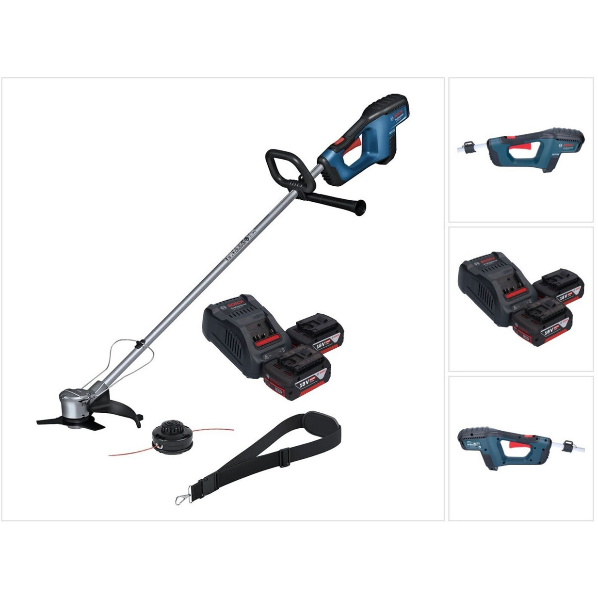 Bosch GFR 18V-23 Professional - 2x 5.0 Ah Akkus & Ladegerät - Motorsense