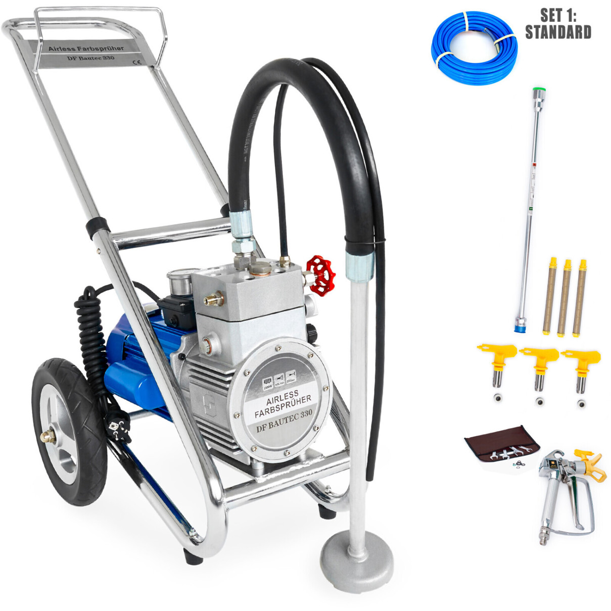 BAUTEC 1500W Farbsprühsystem Starter Set - Spritzpistolen & Sprühsysteme BAUTEC 1500W Farbsprühsystem Starter Set - Spritzpistolen & Sprühsysteme