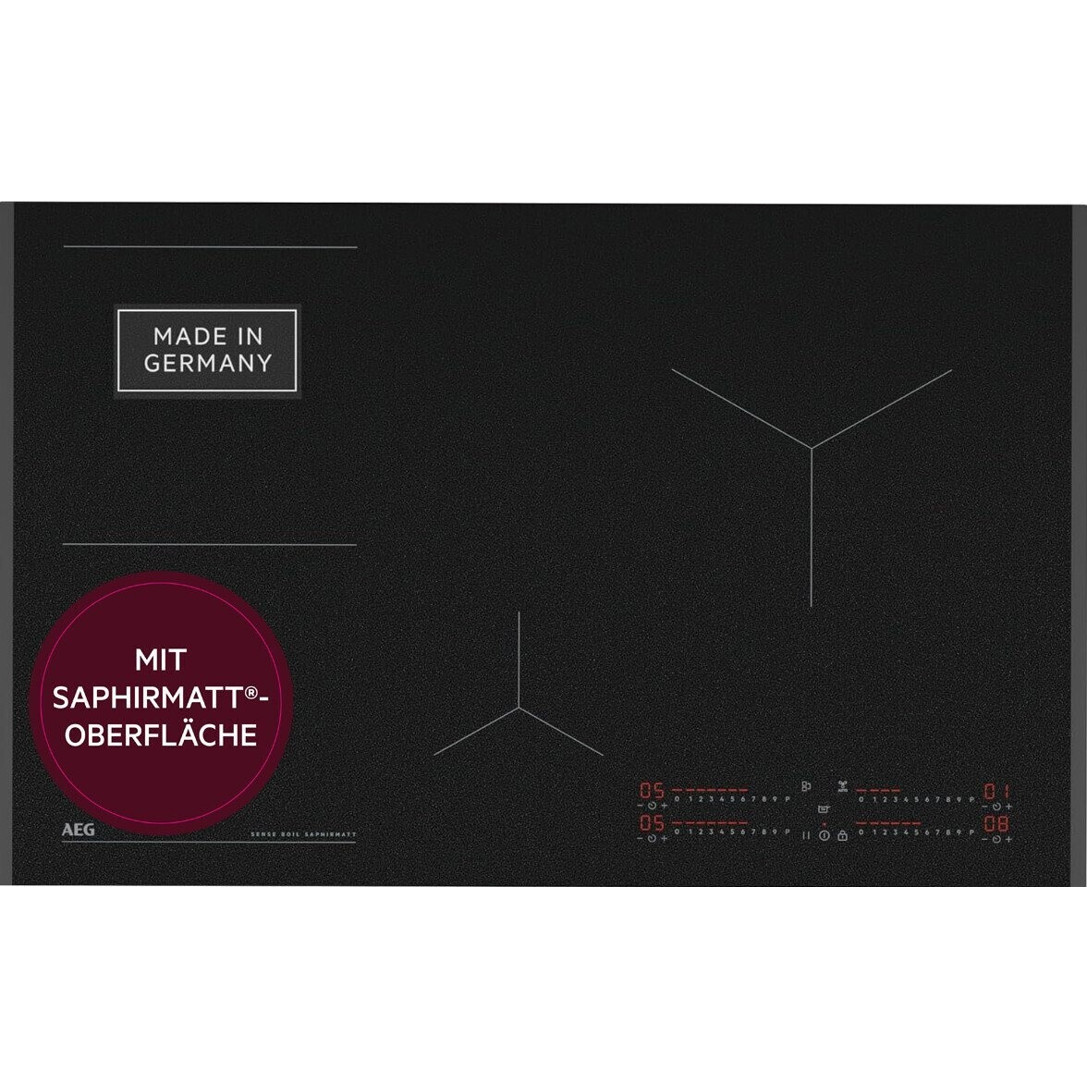 AEG Induktionskochfeld TII84B1FFZ - 80 cm, Touch-Bedienung, Schwarz