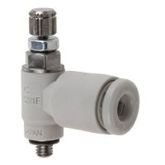 Außengewinde Durchflussregler mit Drehzahlregelung - Rohr-Ø 4mm, 1MPa Außengewinde Durchflussregler mit Drehzahlregelung - Rohr-Ø 4mm, 1MPa