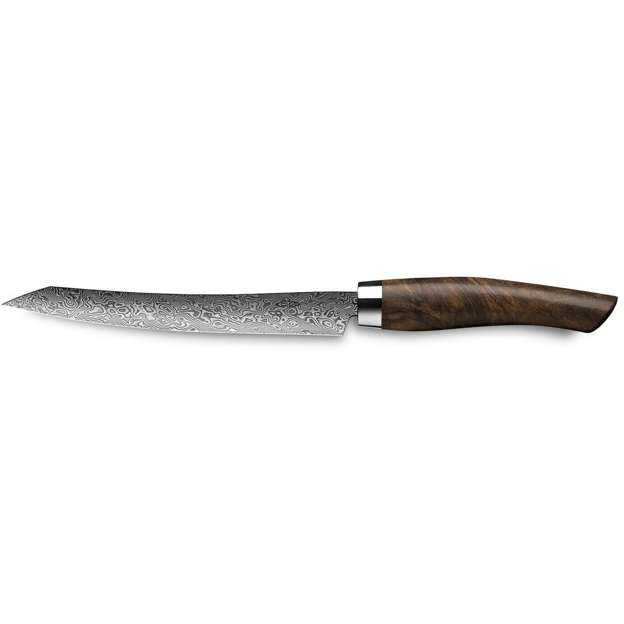 Nesmuk Exklusiv C 90 Damast Slicer – 16 cm mit Walnuss-Maserholzgriff Nesmuk Exklusiv C 90 Damast Slicer – 16 cm mit Walnuss-Maserholzgriff