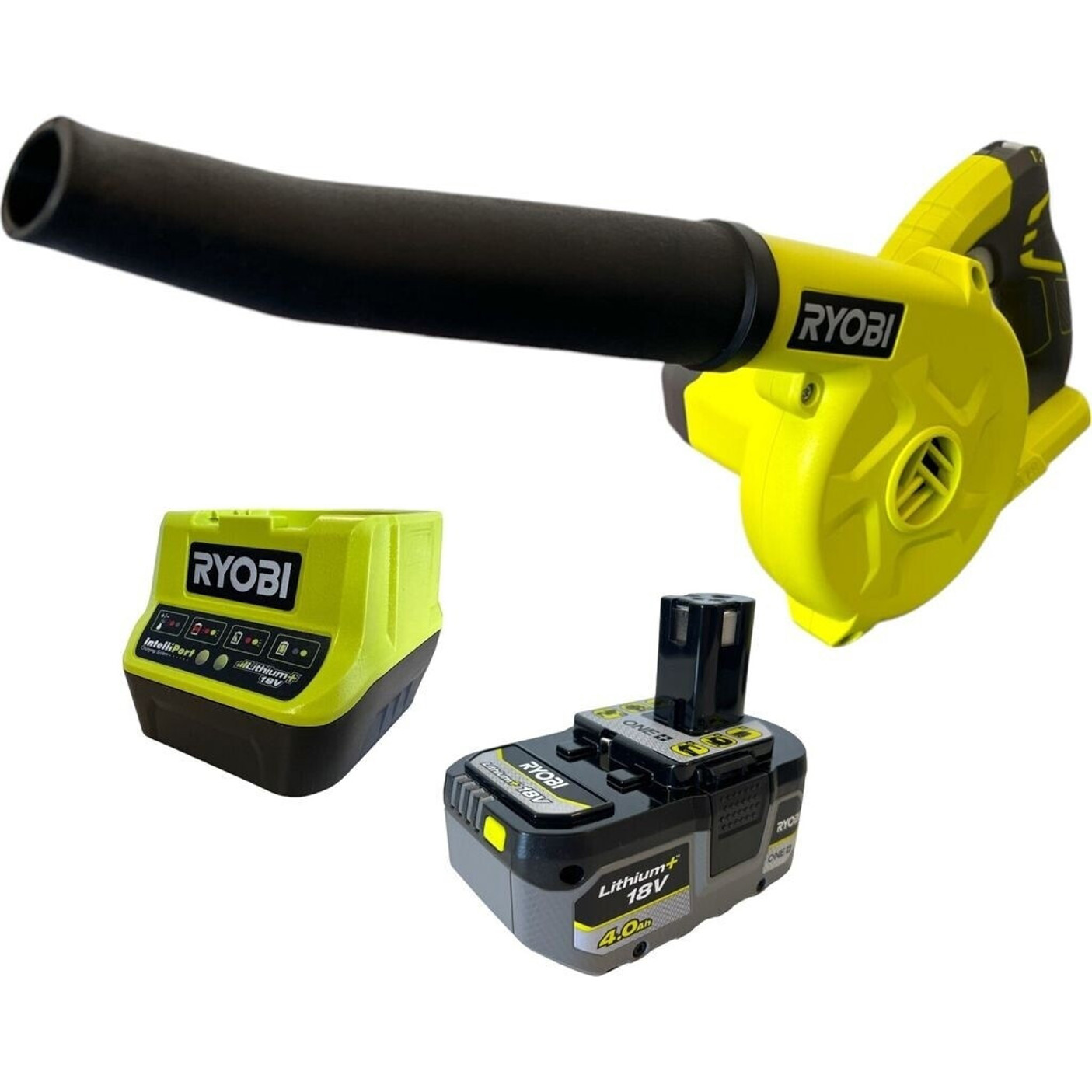 Ryobi R18TB Laubsauger - 18 V, 200 km/h mit 1x 4,0 Ah Akku & Ladegerät Ryobi R18TB Laubsauger - 18 V, 200 km/h mit 1x 4,0 Ah Akku & Ladegerät