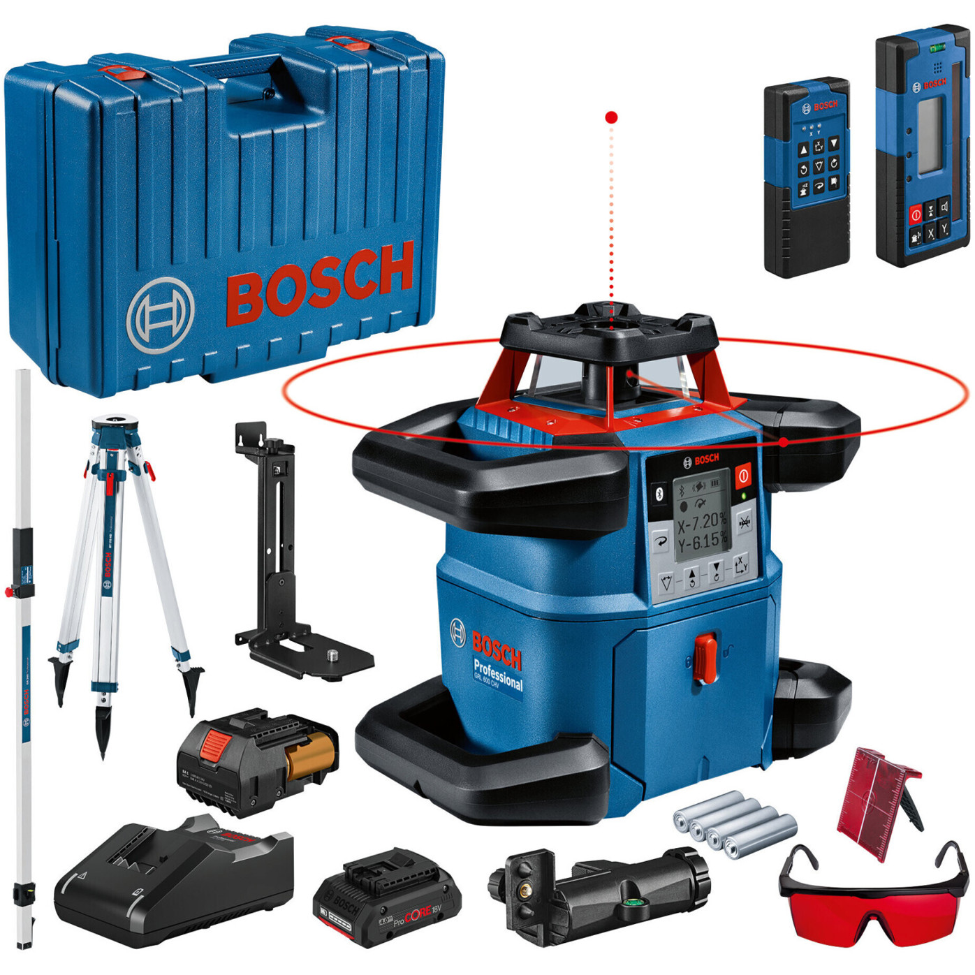 Bosch GRL 600 CHV Baustellenlaser Set mit BT 170 und GR 240 (06159940P5)