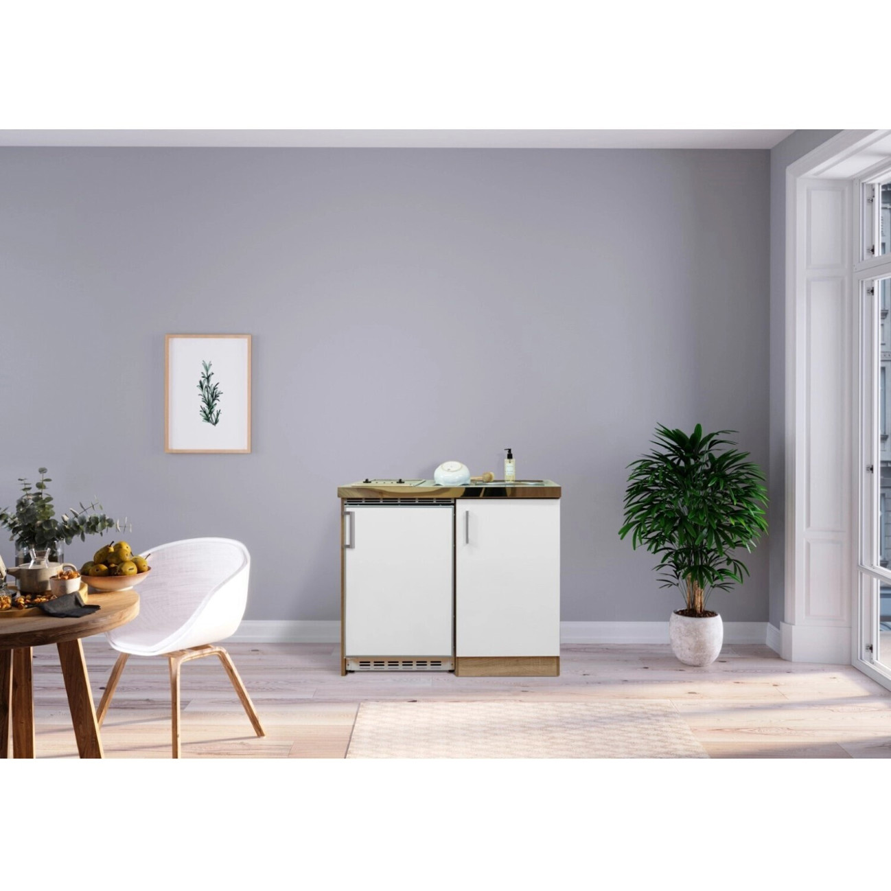 Respekta MK100ESWC Kompaktküche – Platzsparende Küchenlösung für Ihr Zuhause