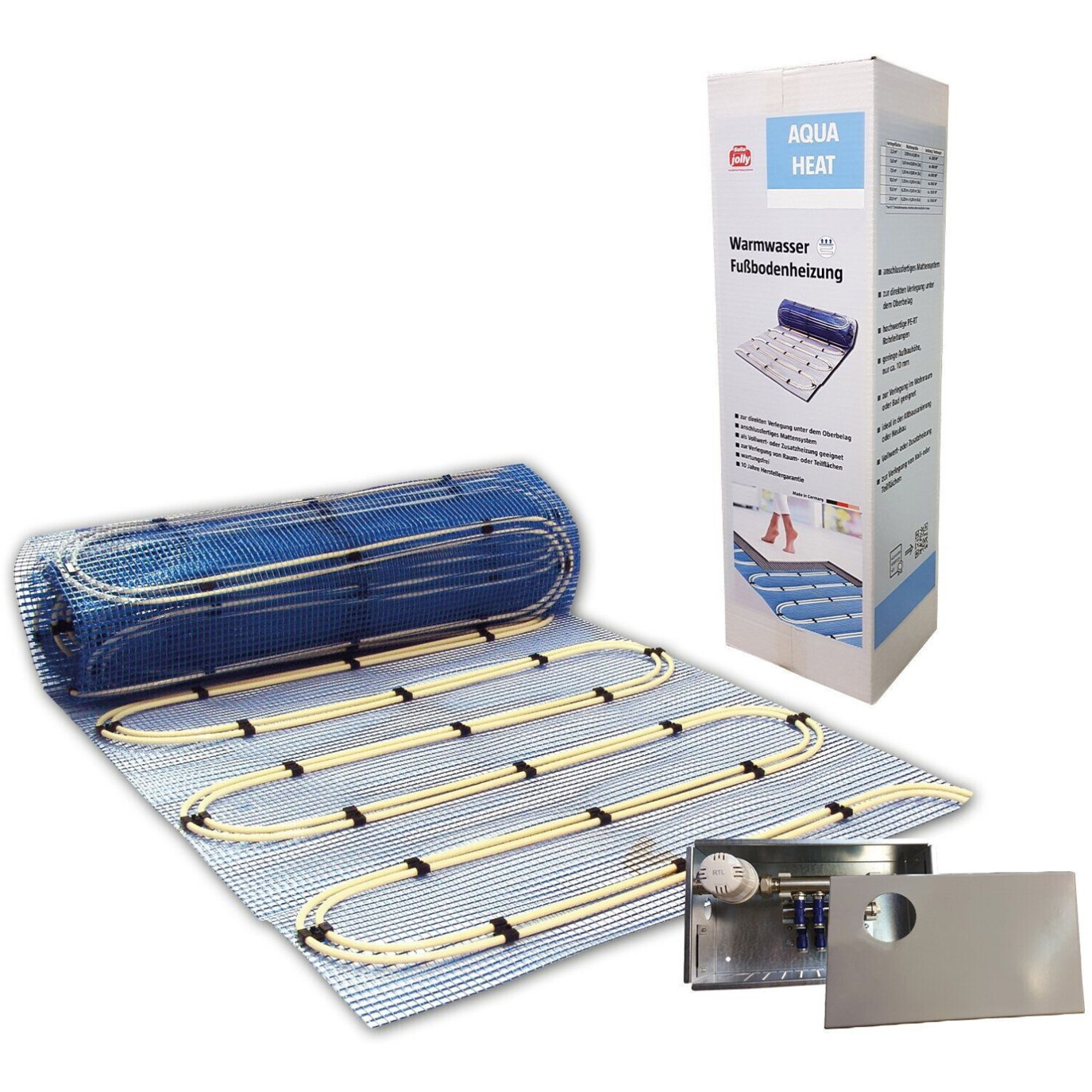 Jollytherm Aquaheat Professional Heizmatte - 100 Watt/m² für 15m² Fußbodenheizung