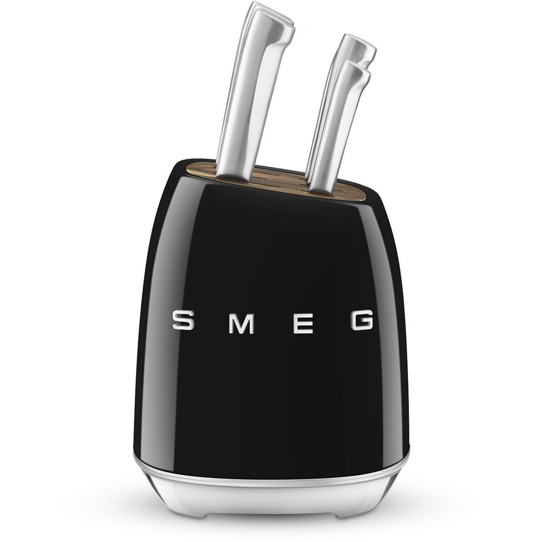 Smeg Messerblock im 50er Jahre Stil - Schwarz