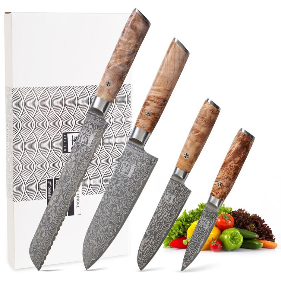 Zayiko Kinone 4-teiliges Messer-Set - Hochwertige Küchenmesser für jeden Bedarf Zayiko Kinone 4-teiliges Messer-Set - Hochwertige Küchenmesser für jeden Bedarf