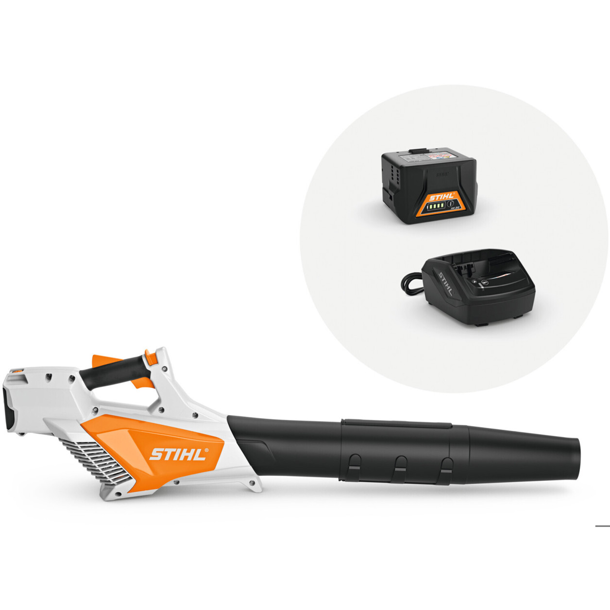 Stihl BGA 57 Laubsauger mit Akku AK 20 und Ladegerät AL 101