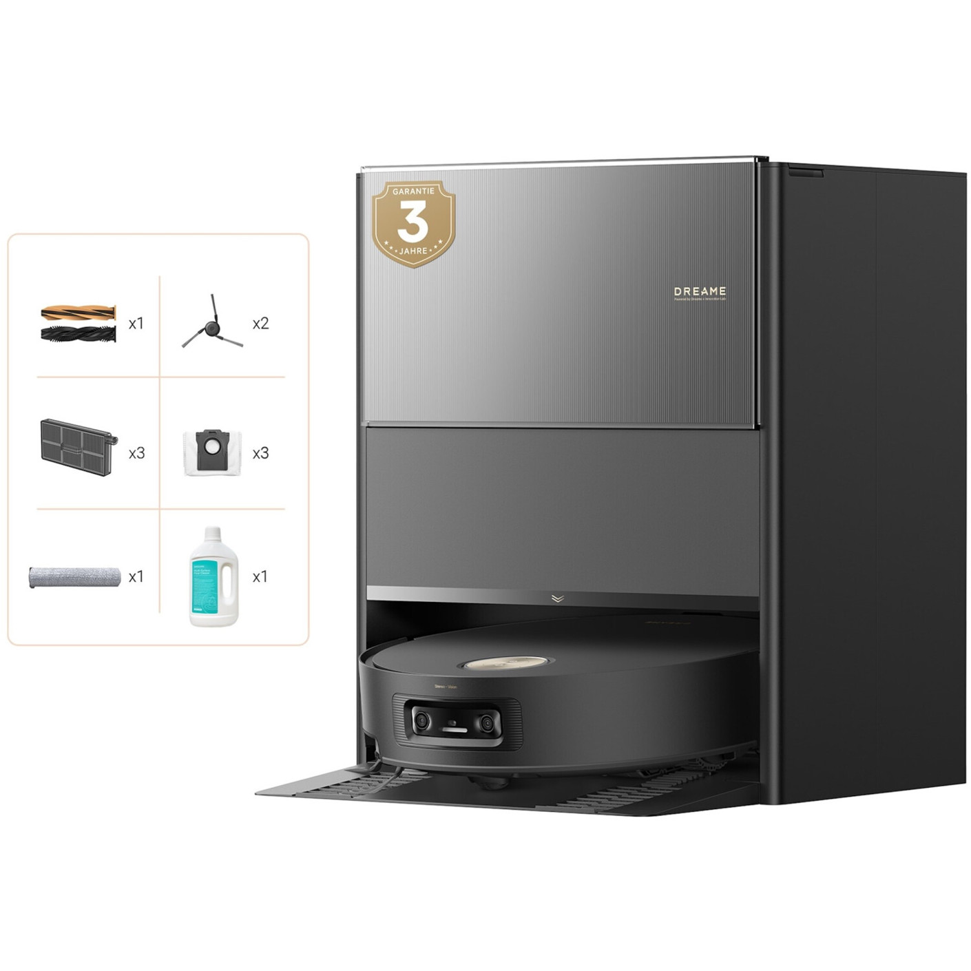 Dreame Aqua10 Ultra Roller - Kompakter Schwarzer Staubsauger