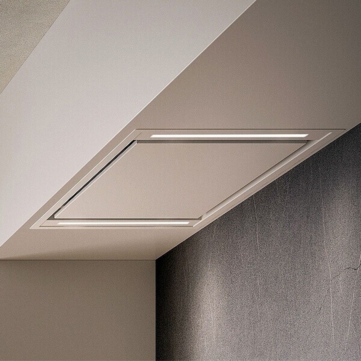 Falmec Stella Plus Deckenhaube - Weiß - 120 cm - Dunstabzugshaube