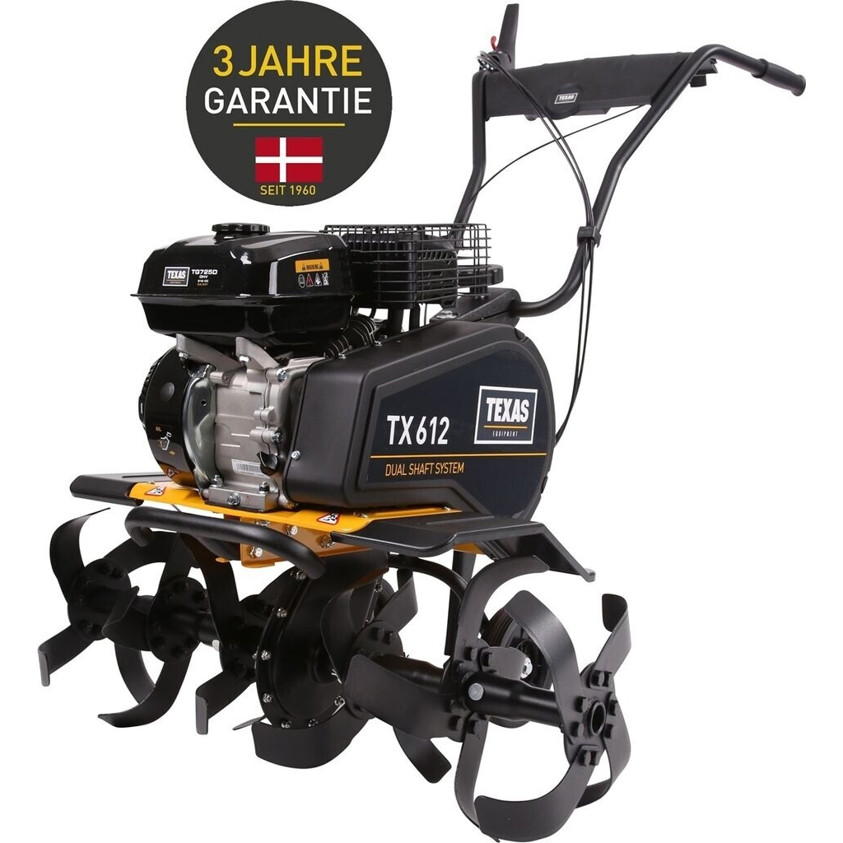 Profi Texas Bodenfräse Pflug TX612TG - Benzin Motorhacke für den Einsatz im Garten