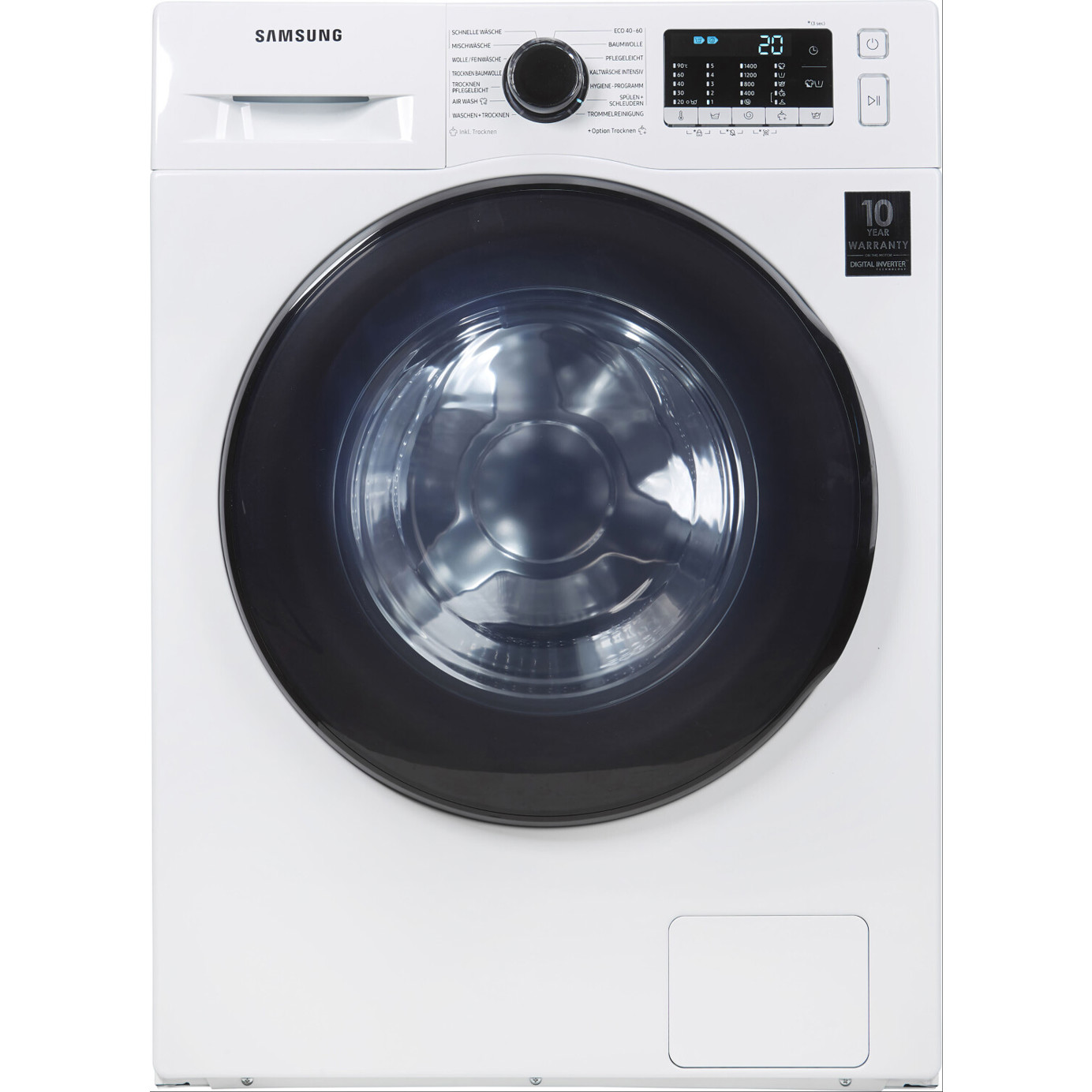 Samsung WD91TA049BE/EG Waschtrockner - Energieeffizienz A, 9 kg Wasch- & 6 kg Trockenkapazität, EcoBubble Technologie