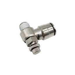 Edelstahl Durchflussregler R1/4" - Ø8 mm - Verschraubung - 29.5 mm Edelstahl Durchflussregler R1/4" - Ø8 mm - Verschraubung - 29.5 mm