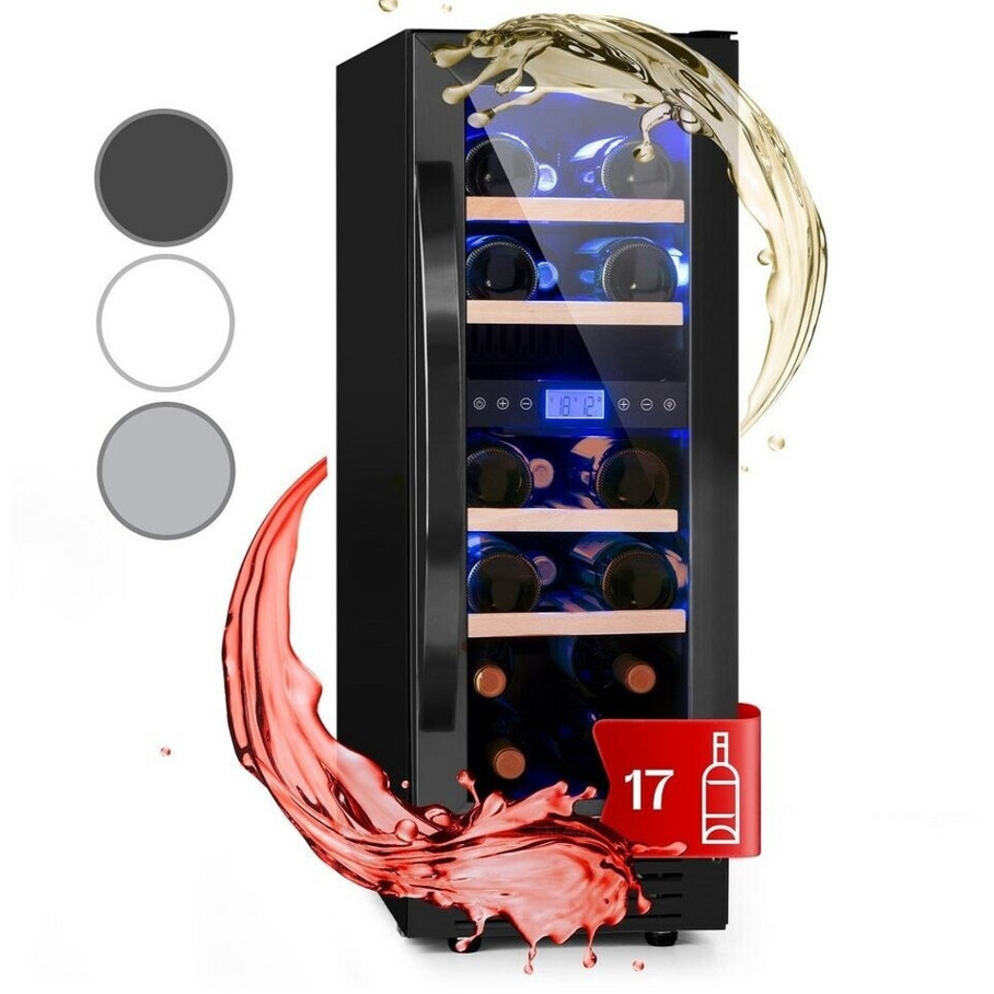 Klarstein Vinovilla Onyx17 - Zweizonen-Weinkühlschrank für perfekten Wein-Genuss