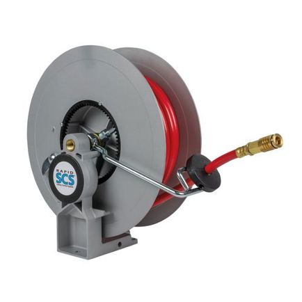 Automatischer Schlauchaufroller aus Aluminiumguss - 12m für Druckluft (DN 10) Automatischer Schlauchaufroller aus Aluminiumguss - 12m für Druckluft (DN 10)