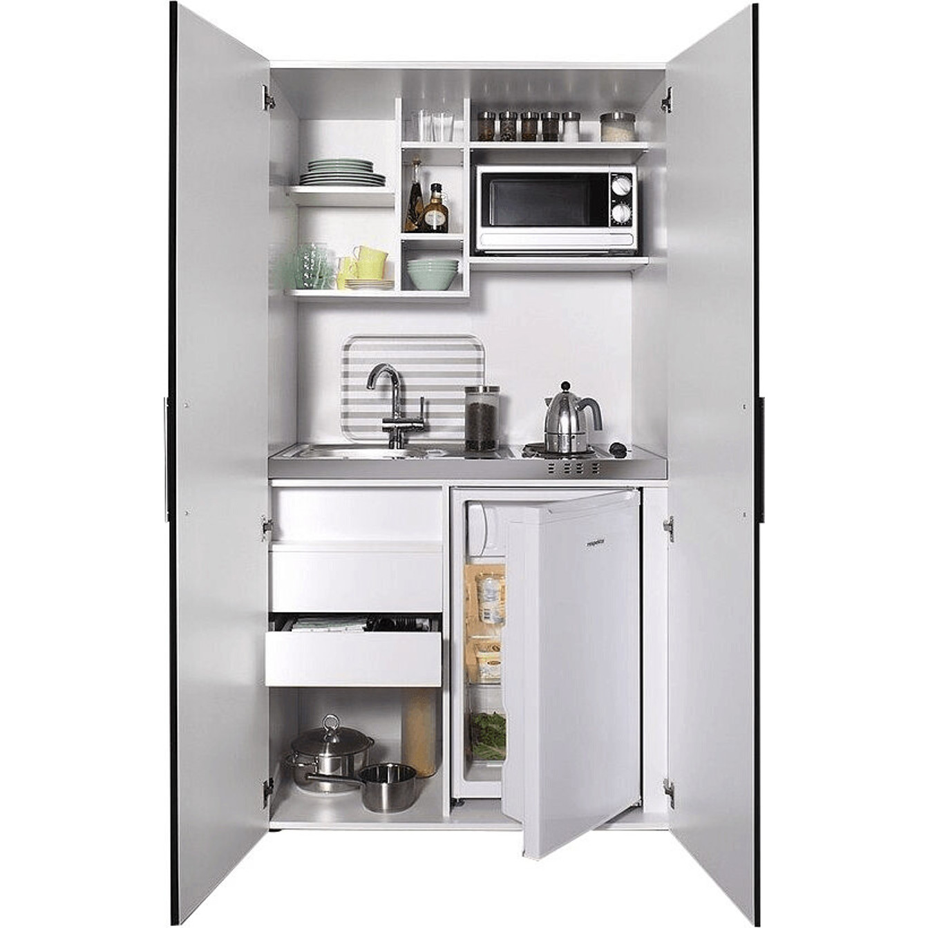 Respekta Kompaktküche SKWSMI – moderne Schrankküche für kleine Räume