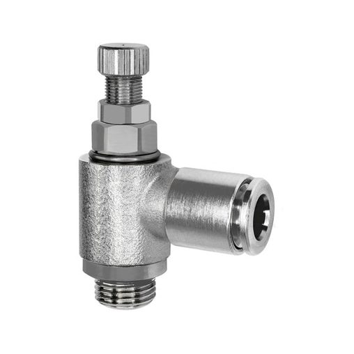 Drosselventil G 1/4 mit beidseitiger Steckverbindung - 10 mm Durchflussregelventil