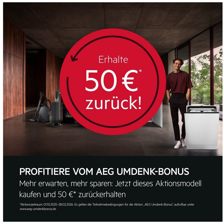 AEG TE7PB62WAB Einbau-Backofen mit Kochfeld - Energieeffizienzklasse A