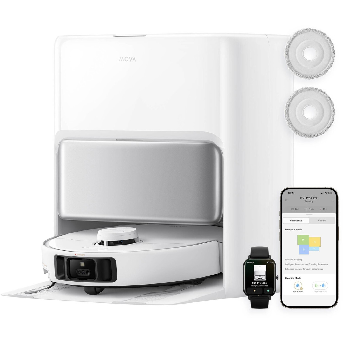 MOVA P50 Pro Ultra - Leistungsstarker Staubsauger mit innovativer Technologie