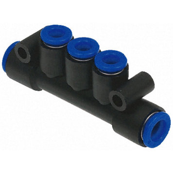 Ventilverteiler - 1x Einsteckmontage 10 mm & 3x Einsteckmontage 8 mm - PBT
