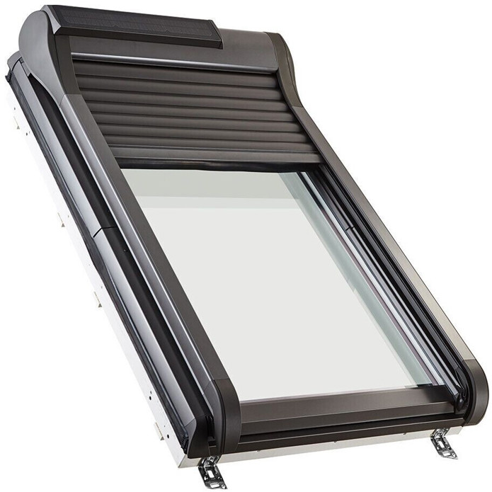 Roto ZRO SF R4/R7 Hitzeschutz-Rollladen - Solar Funk - Anthrazit-Metallic - 7/9 (74 x 98 cm)