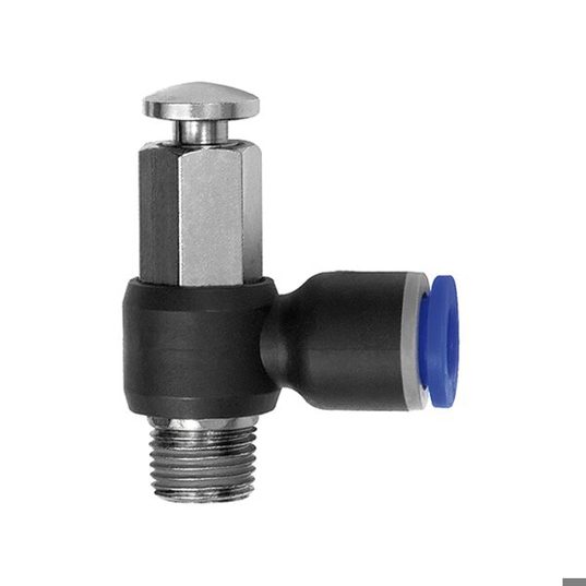 Entlüftungsventil "Blaue Serie" - R 1/8 a. - Schlauch-Ø 6 mm Entlüftungsventil "Blaue Serie" - R 1/8 a. - Schlauch-Ø 6 mm