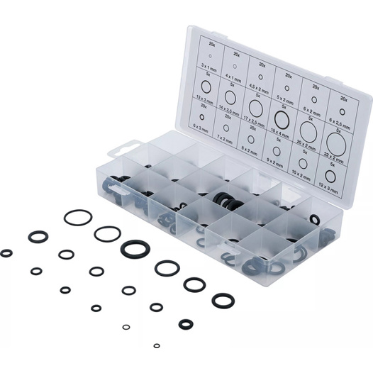 O-Ring Dichtungsringe Sortiment Ø3-22 mm – 225-teilig O-Ring Dichtungsringe Sortiment Ø3-22 mm – 225-teilig