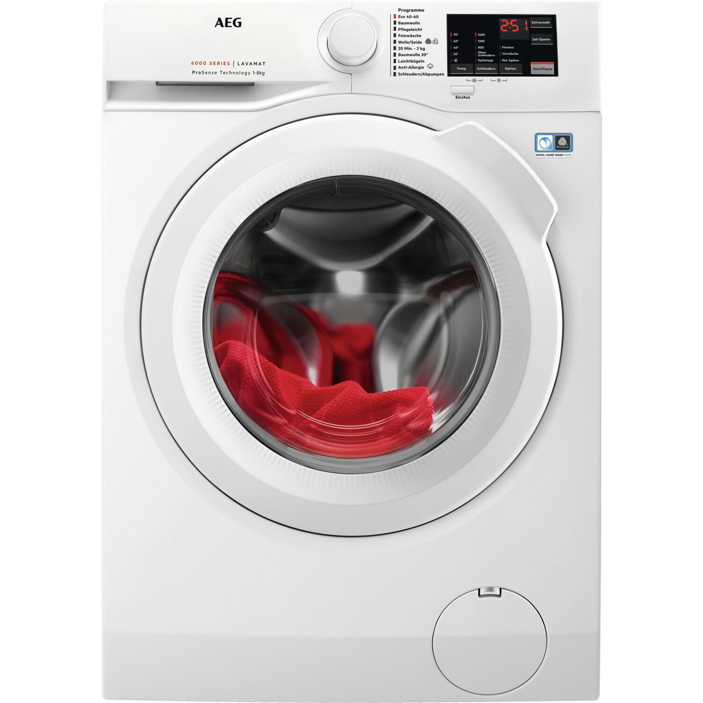 AEG L6FBA51480 Waschmaschine – Energieeffizienzklasse A+++ – 8 kg – Frontlader