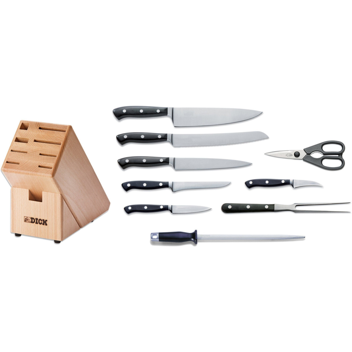Friedr. Dick Premier Plus Messerblock, 9-teilig Friedr. Dick Premier Plus Messerblock, 9-teilig