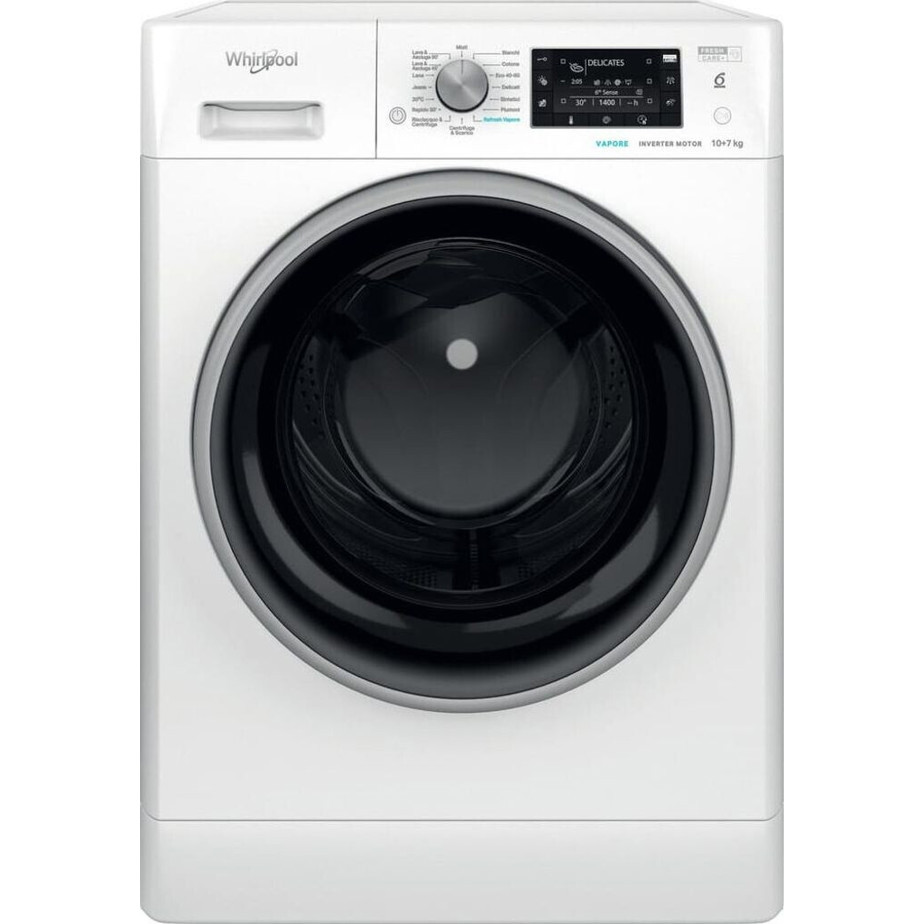 Whirlpool FFWDD 107448 WBS IT 2-in-1 Waschtrockner - Energieeffizient & Geräuscharm Whirlpool FFWDD 107448 WBS IT 2-in-1 Waschtrockner - Energieeffizient & Geräuscharm