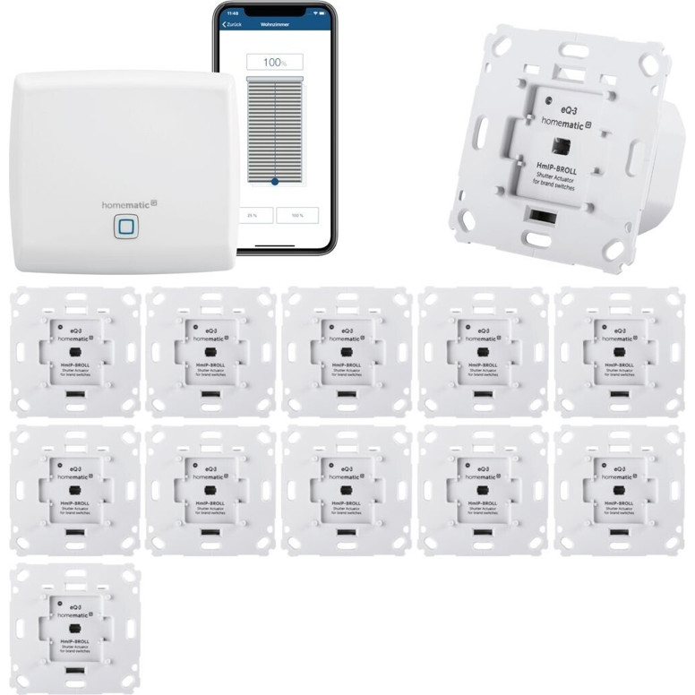 Homematic IP Access Point Set 244550B - Perfekte Steuerung für Rollläden (12 Stück)