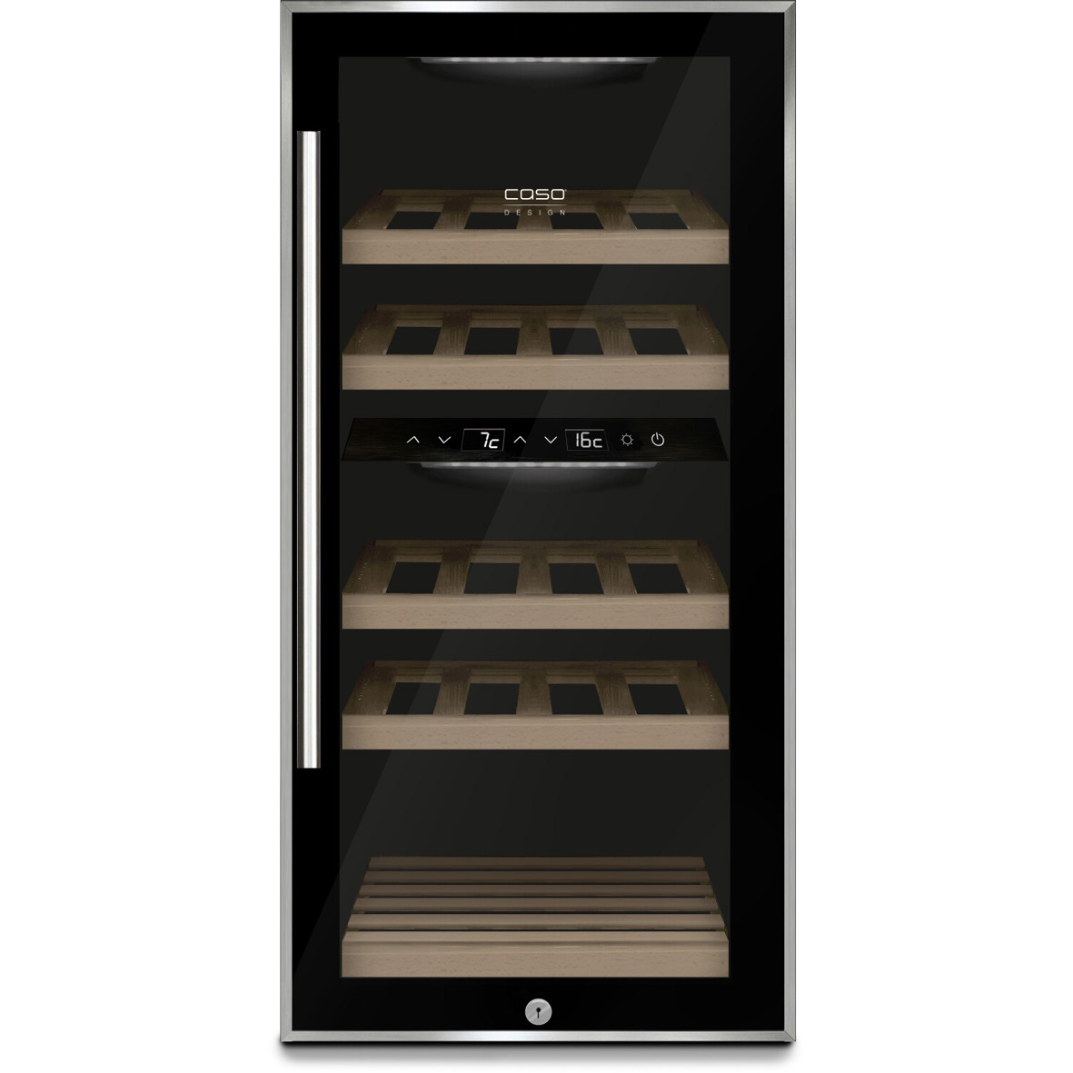 Caso WineComfort 24 Black - Eleganter Weinkühlschrank für perfekten Genuss