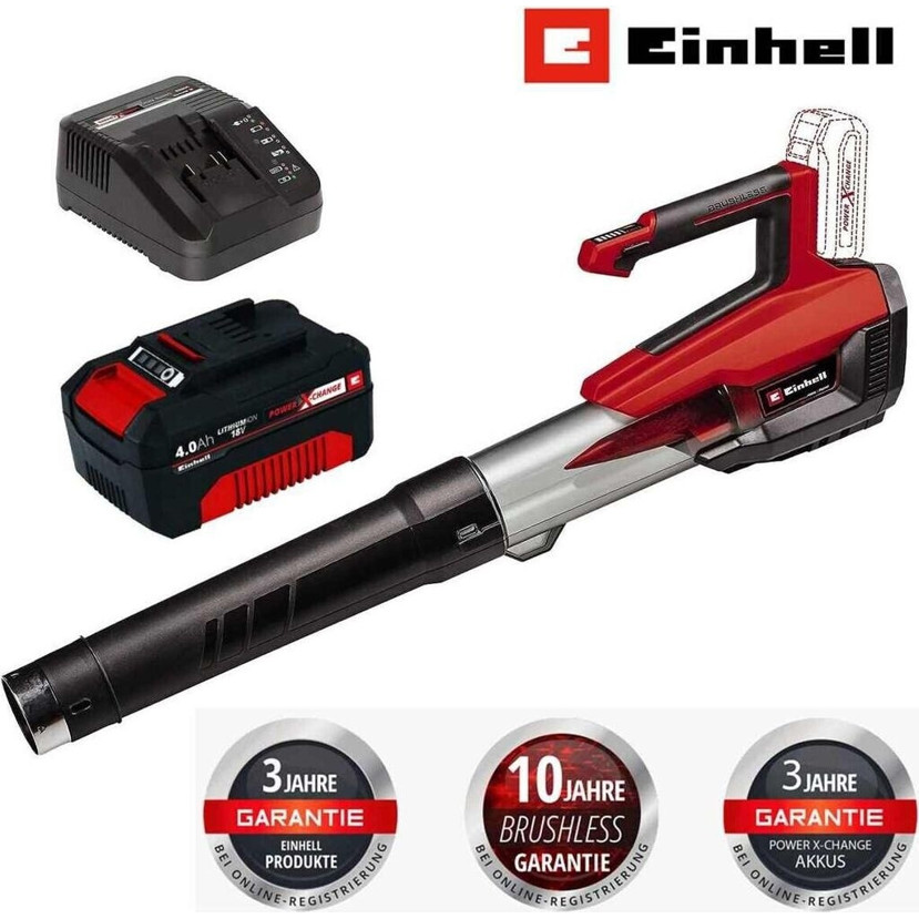Einhell GP-LB 18/200 Li E - 18V Laubsauger mit 4,0 Ah Akku & Power X-Change Ladegerät Einhell GP-LB 18/200 Li E - 18V Laubsauger mit 4,0 Ah Akku & Power X-Change Ladegerät