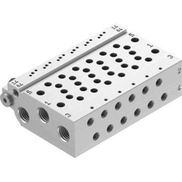 Aluminium Ventilverteiler 16-Stationen G1/8 M5 Aluminium Ventilverteiler 16-Stationen G1/8 M5