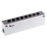 Aluminium Ventilverteiler 8-Stationen G1/4 Aluminium Ventilverteiler 8-Stationen G1/4