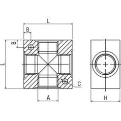 Aluminium Ventilverteiler mit 2 G1/4 Buchsen Aluminium Ventilverteiler mit 2 G1/4 Buchsen