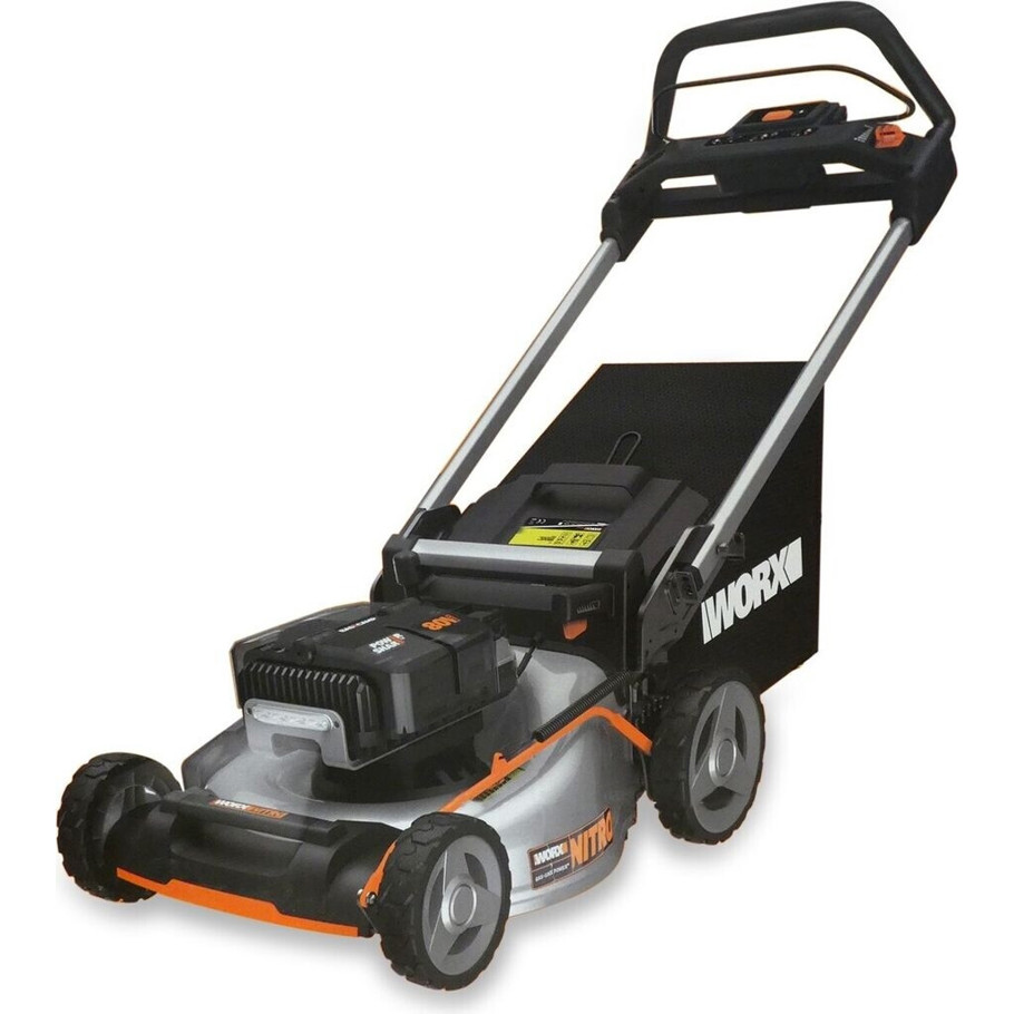 Worx 80V WG761E Rasenmäher mit 4 Akkus und Ladegerät