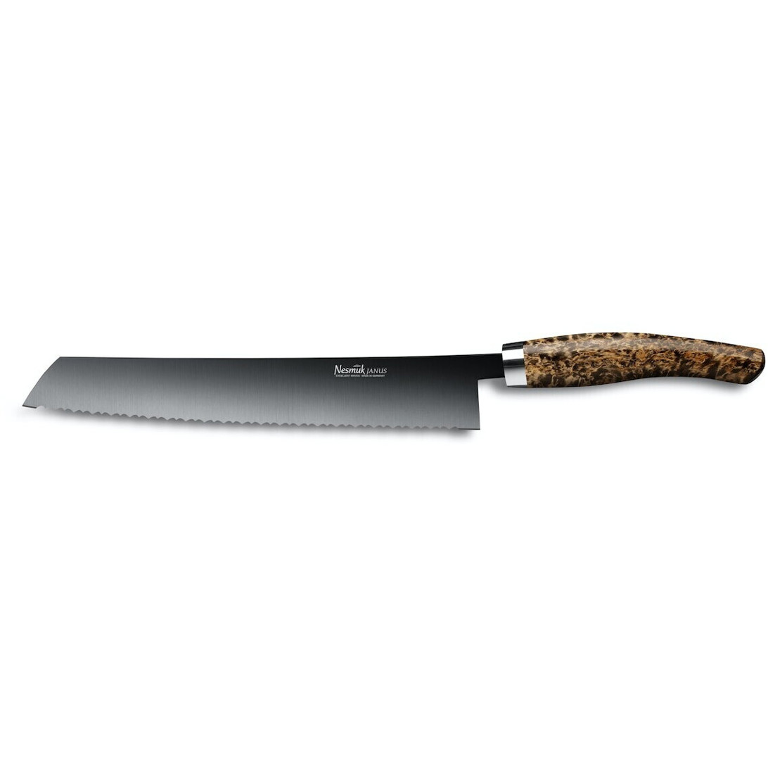 Nesmuk Janus Brotmesser - 27 cm - Maserbirke, Premium Qualität für Perfekte Schnittführung Nesmuk Janus Brotmesser - 27 cm - Maserbirke, Premium Qualität für Perfekte Schnittführung