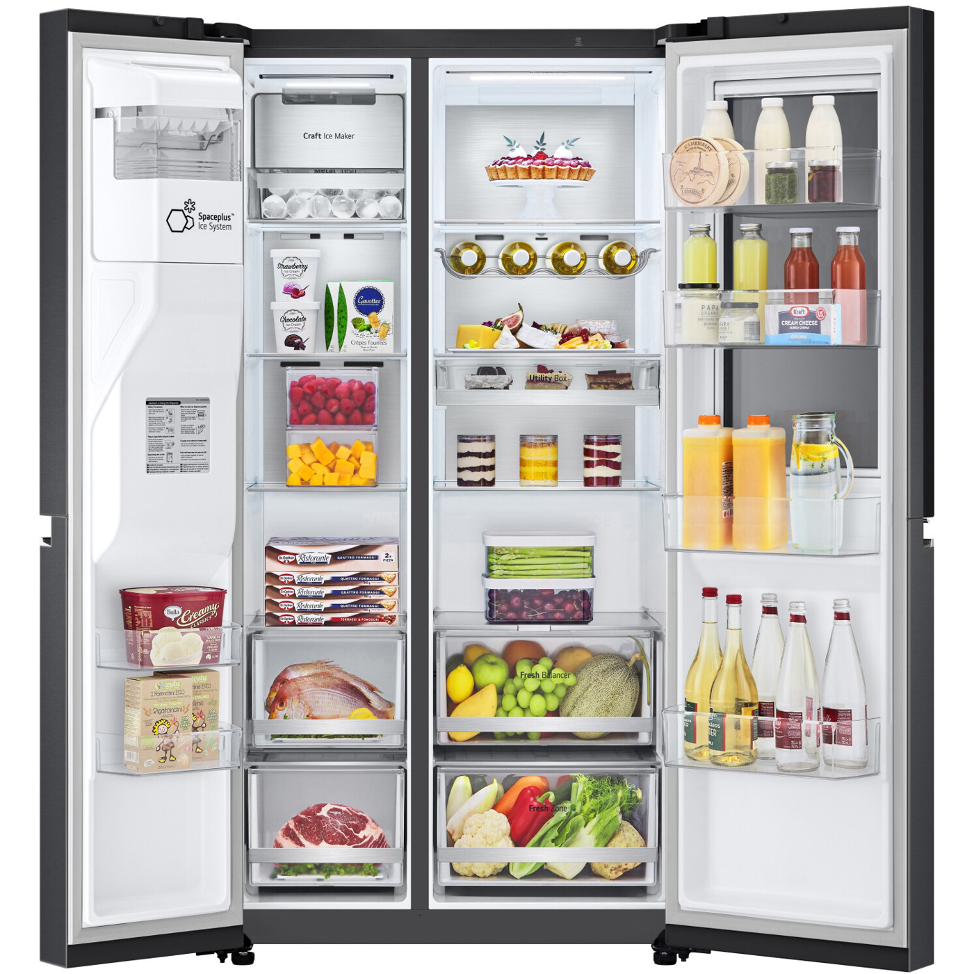 LG GSXV90MCDE Side-by-Side Kühlschrank mit Smart Inverter Technik