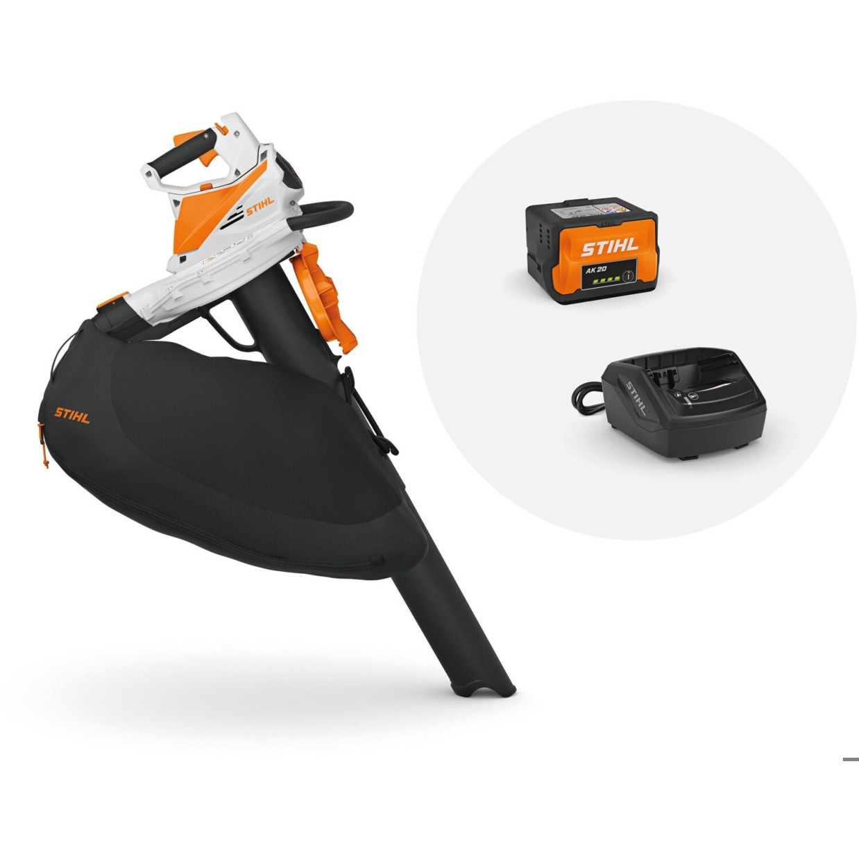 Stihl SHA 56 Laubsauger Set mit Akku AK 20 und Ladegerät AL 101 Stihl SHA 56 Laubsauger Set mit Akku AK 20 und Ladegerät AL 101