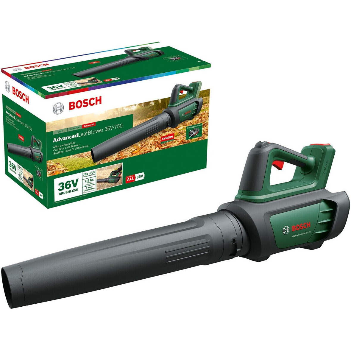 Bosch Advanced Leaf Blower 36V 750 - Akku Laubbläser Solo (06008C6001) Bosch Advanced Leaf Blower 36V 750 - Akku Laubbläser Solo (06008C6001)