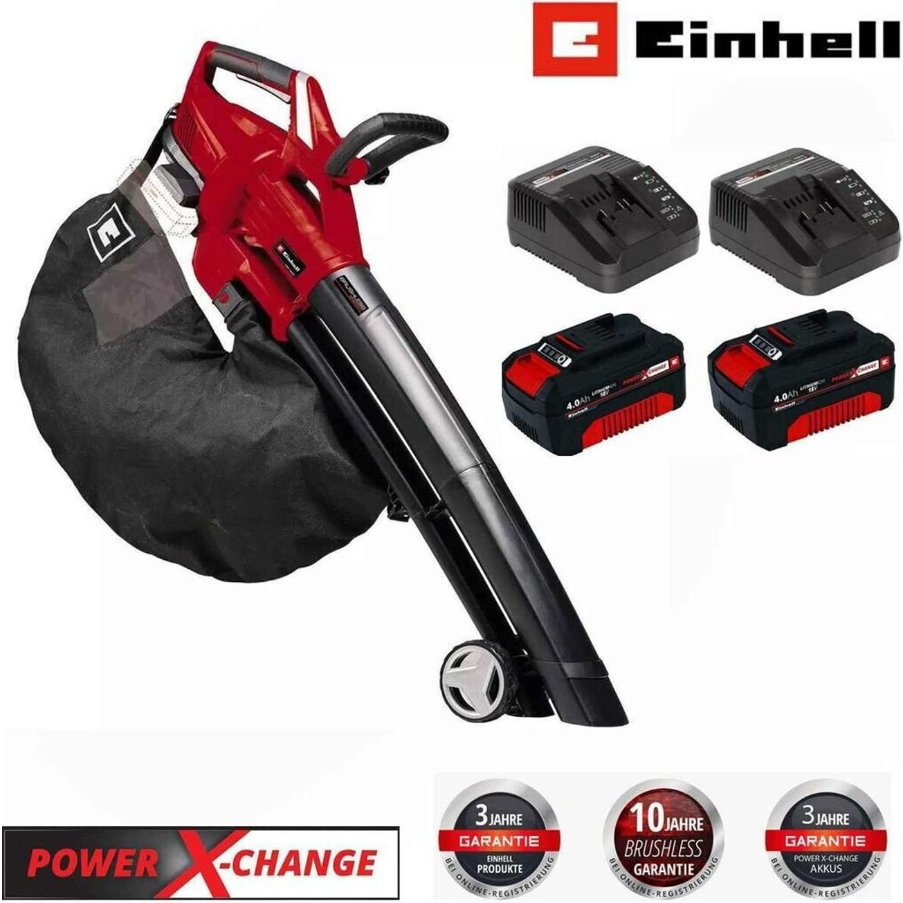Einhell GE-CL 36 Li E-36V Laubsauger | 2x 18V Akku & Ladegerät Einhell GE-CL 36 Li E-36V Laubsauger | 2x 18V Akku & Ladegerät