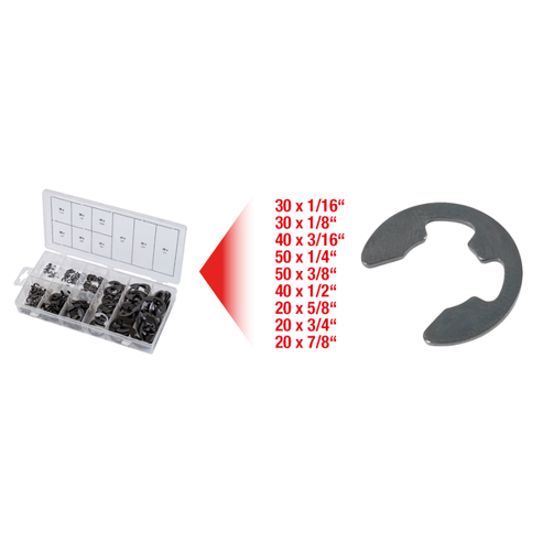 E-Sicherungsringe Sortiment SAE - 300 Teile E-Sicherungsringe Sortiment SAE - 300 Teile