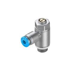 Drosselventil mit Schlitzschraube G1/8" - QS-4 | Druckbereich: 20kPa bis 1MPa | Durchflussrate: 160L/min Drosselventil mit Schlitzschraube G1/8" - QS-4 | Druckbereich: 20kPa bis 1MPa | Durchflussrate: 160L/min