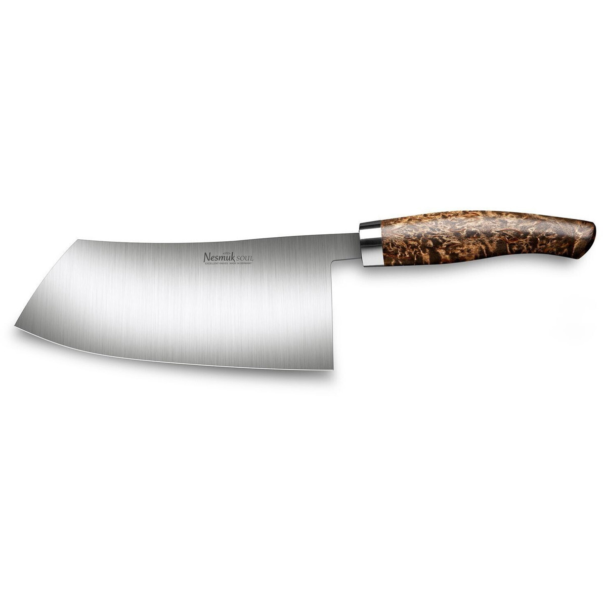 Nesmuk SOUL Chinesisches Kochmesser 180mm - Micarta Green & Karelische Maserbirke
