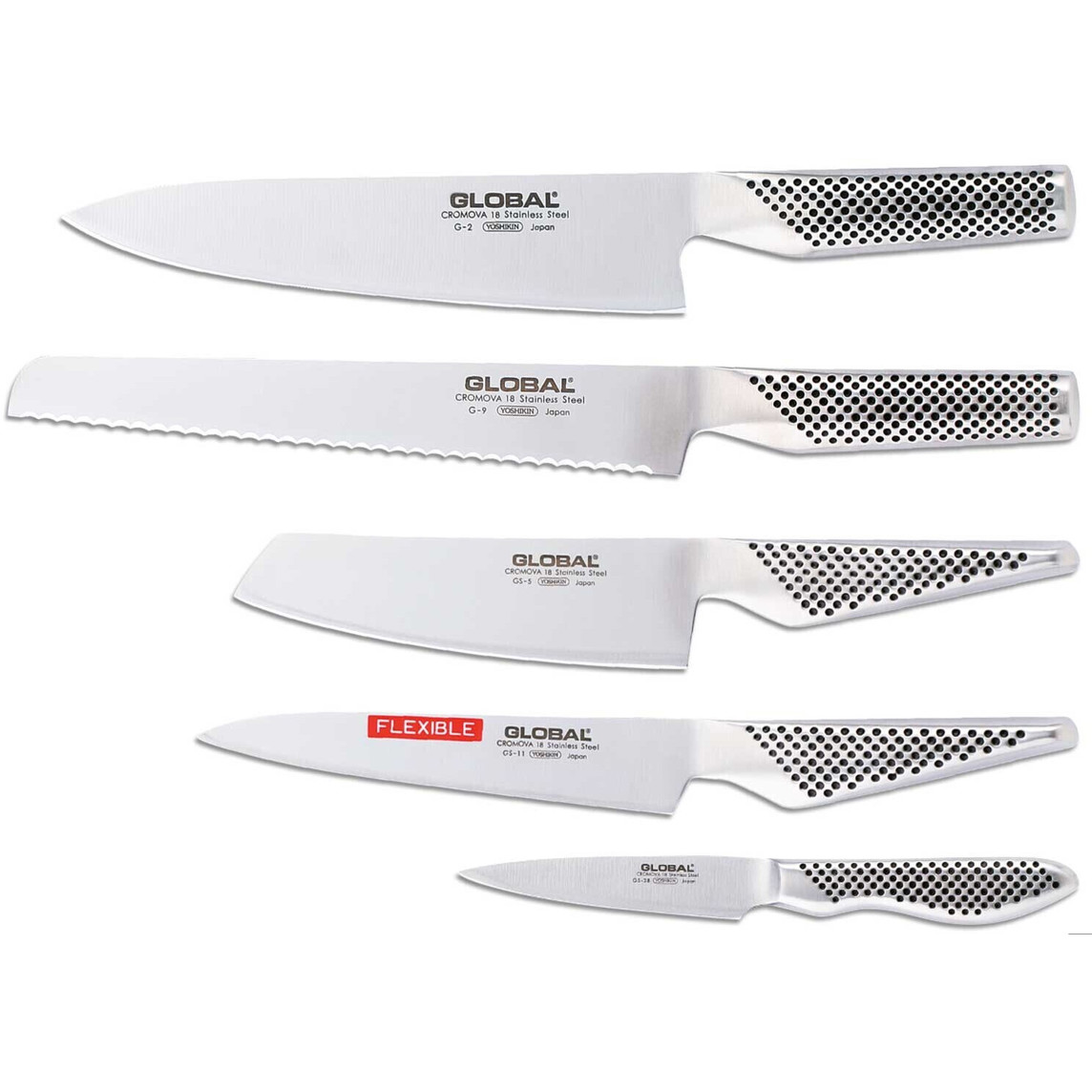 Premium 5-teiliges Global Messerset - Hochwertige Küchenmesser für Profis und Hobbyköche Premium 5-teiliges Global Messerset - Hochwertige Küchenmesser für Profis und Hobbyköche